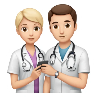 Cancer screening with doctor examining patient with stethoscope, medical check-up sticker