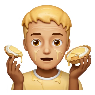 person getting hit in the face with a pie like three stooges sticker