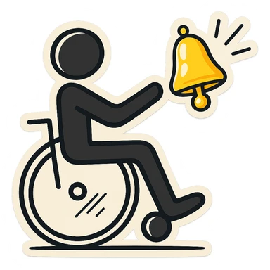 Make the bell yellow, keep the rest unchanged, preserve transparency. sticker