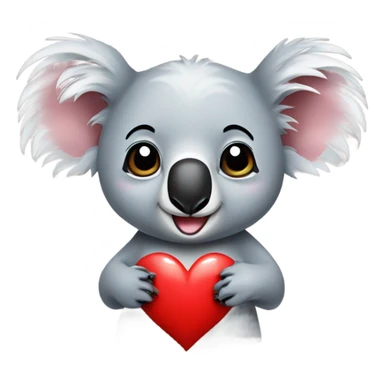 Koala with an i love you sign  sticker