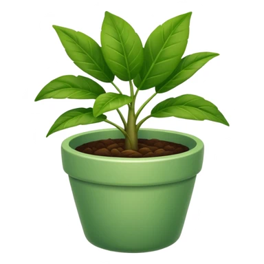 plant in pot sticker