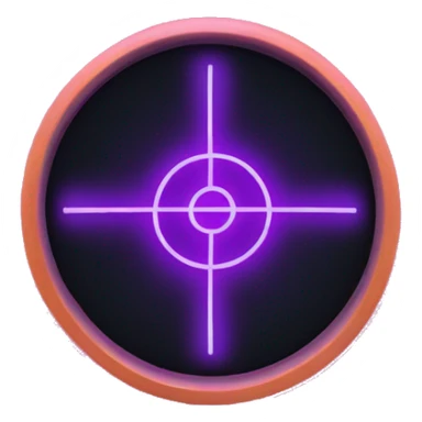 crosshair glowing neon sticker