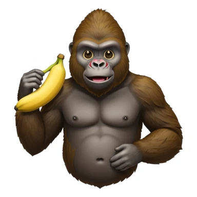 Gorilla with a banana  sticker
