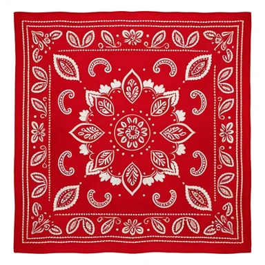Red paisley bandana, bandana sticker