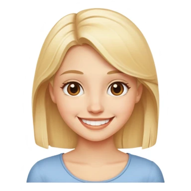 smiling blonde girl portrait sticker