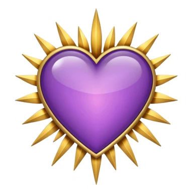 purple heart with a sunburst sticker