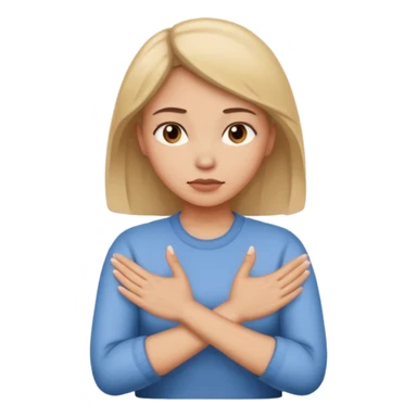 decision gesture women cross hands sticker