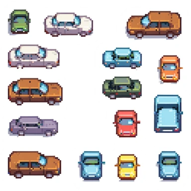 street scene with cars sticker