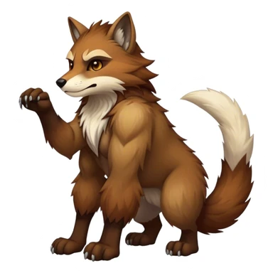  Badass edgy antropomorphic anthro handsome furry animal-creature, full body sticker