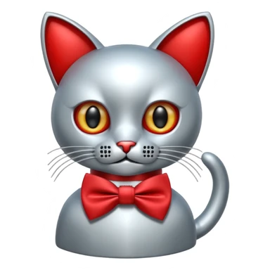 animatronic cat with bow tie like fnaf red  sticker