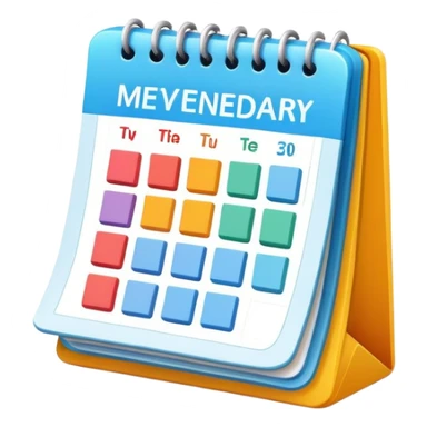 calendar tetris with meeting blocks sticker