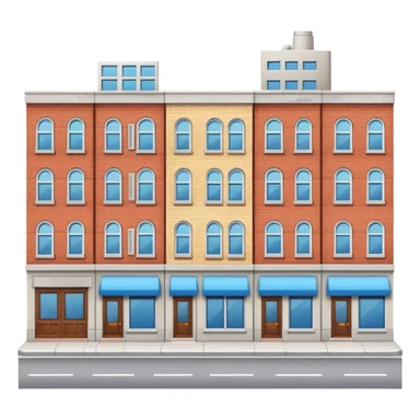 city street with buildings sticker