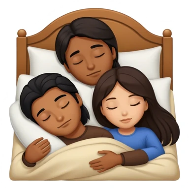 Caramel brown Guy with long black hair sleeping with brown hair Filipina sticker