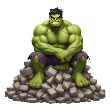 goofy distorded hulk poop sticker