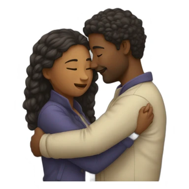 Deux personnes qui fon un calin sticker