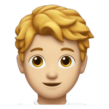 Garçon blanc avec les cheveux court et roux sticker