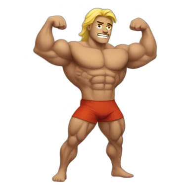 muscular person sticker