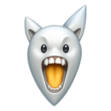 Sharp wolf fang tooth only sticker