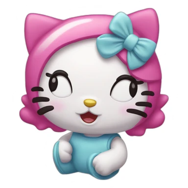 Hello Kitty qui tire la langue sticker