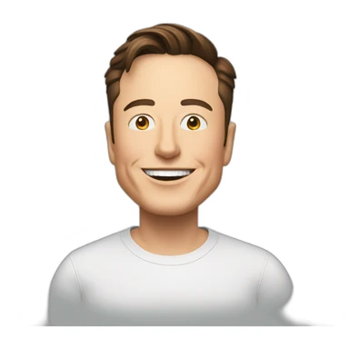 ELON MUSK HAPPIY sticker