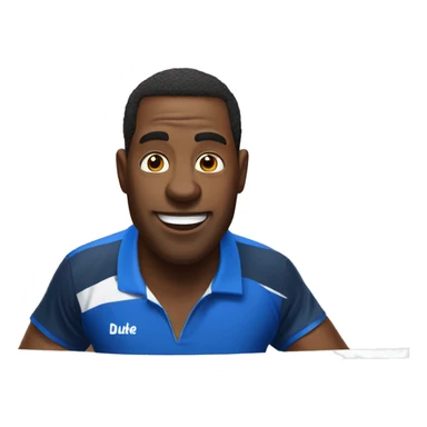 Duke Dennis playing table tennis sticker