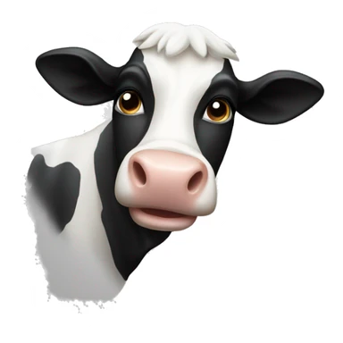 Black and white cow sticker