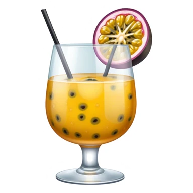Passionfruit cocktail, no straw sticker