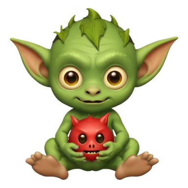 Goblin small baby  with toy  sticker