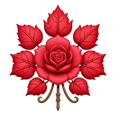 brasão medieval rosa de sangue vermelha sticker
