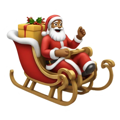 Santa Claus on his sleigh  sticker