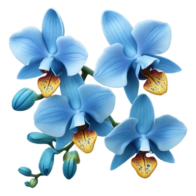 Blue orchid flowers sticker