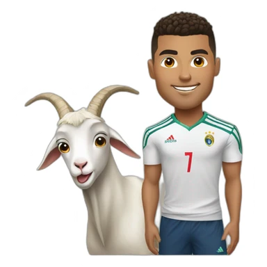 Ronaldo and goat sticker