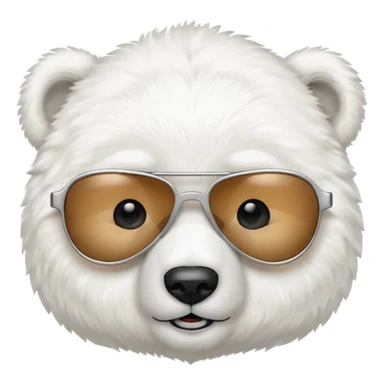 baby Polar bear with sun glasses sticker