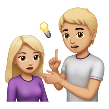 a girl smacking a guy sticker