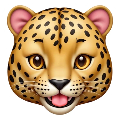 Leopard with his tongue out  sticker