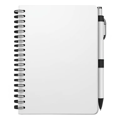 white notebook sticker
