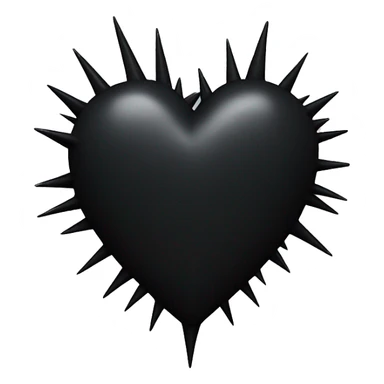 Black heart with spikes sticker