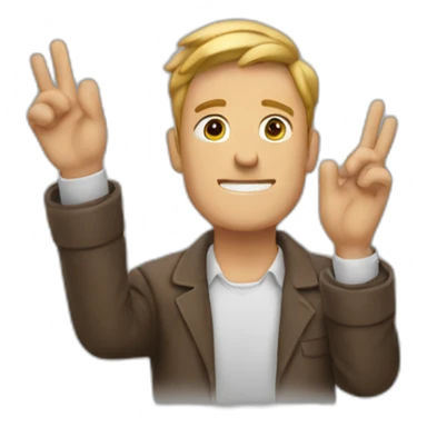 Men stay right and hands up sticker