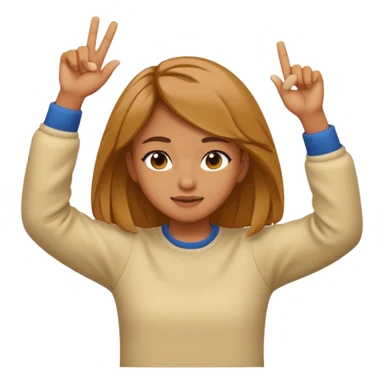 a girl dabbing sticker