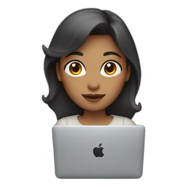 Mujer joven con MacBook  sticker