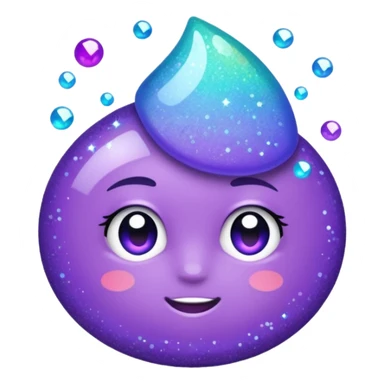 glitter purple and cian fix sticker