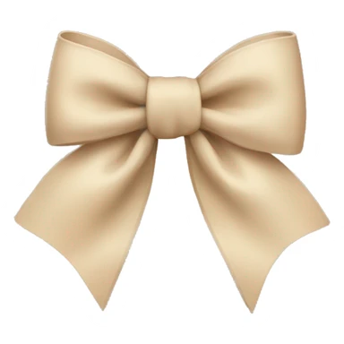 beige bow sticker