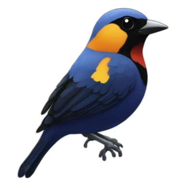 A tanager as a satellite sticker