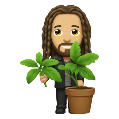 Brian head Welch with a plant sticker