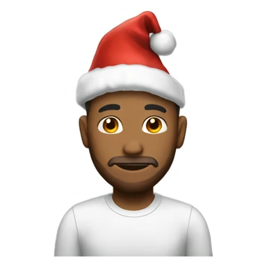 Create a guy with Christmas hat and a pony  sticker