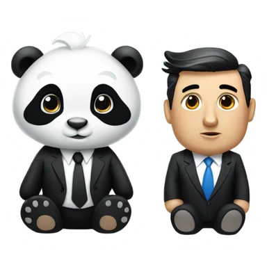 Panda and Donald trump sticker