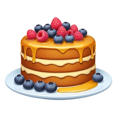 honey cake with berries sticker