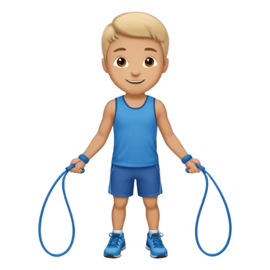 Boy with single Skipping Rope sticker
