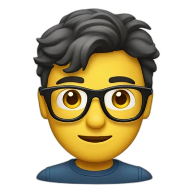 Emoji apenado con gafas sticker