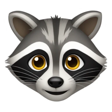 Raccoon face sticker